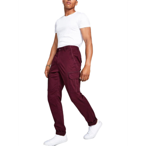 Sun + Stone mens tapered fit trim cargo pants