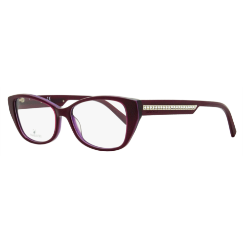 Swarovski womens rectangular eyeglasses sk5391 081 violet 53mm