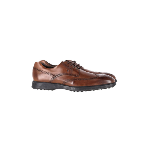 tods lace-up brogues in brown leather