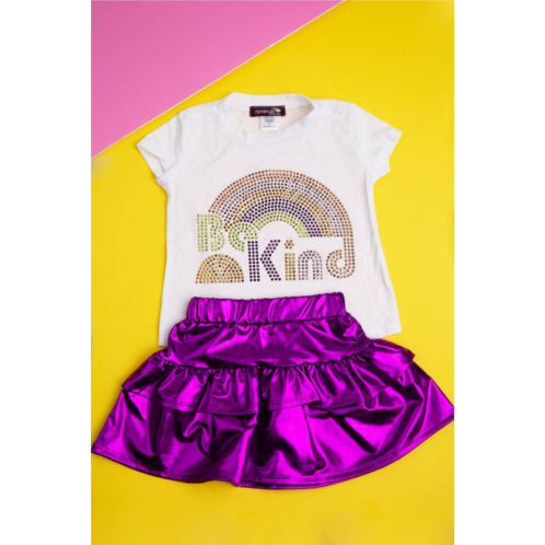 Sparkle by Stoopher girls be kind tee in white