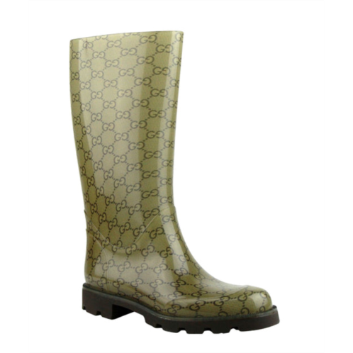 Gucci womens ssima pattern rubber rain boots
