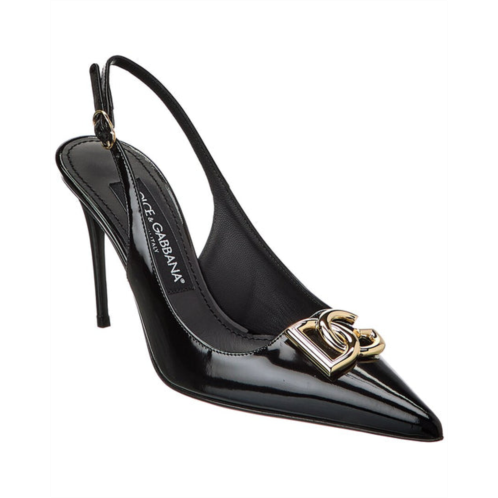 Dolce & Gabbana dg logo leather slingback pump
