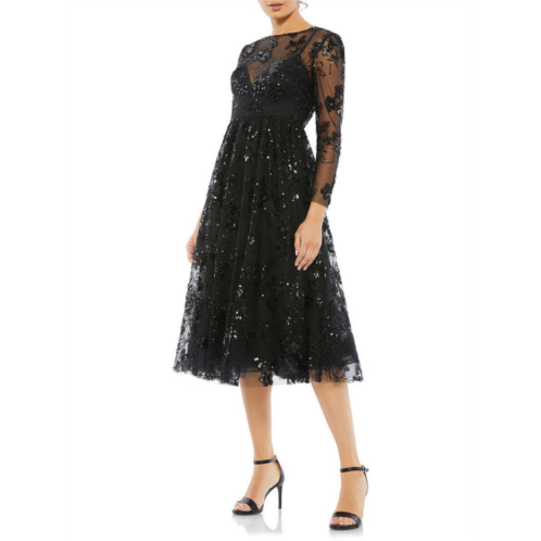 Mac Duggal womens sequin beaded cocktail and party dress