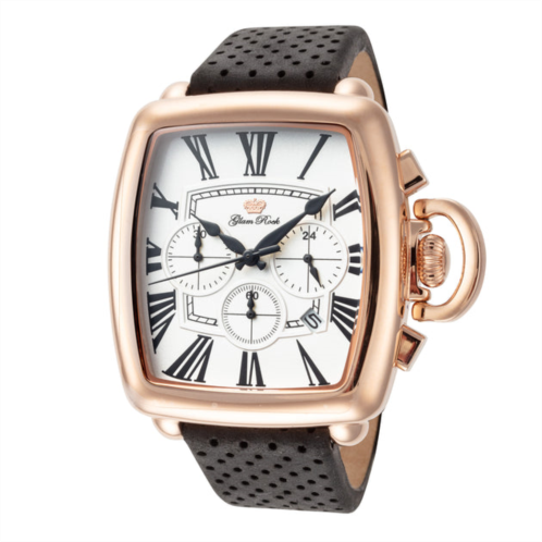 Glam Rock mens vintage conta tempo 48mm quartz watch