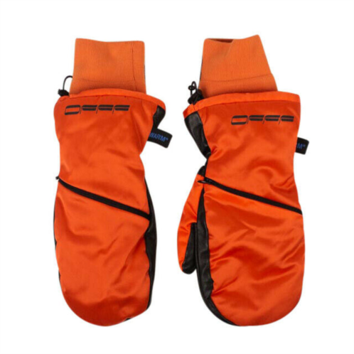 Off-White orange and black bomber mitten gloves