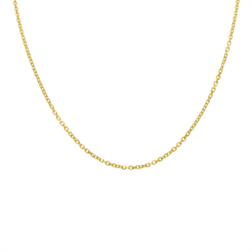 Monary 14k yellow gold 2.3mm diamond cut oval cable chain with lobster clasp - 18 inch