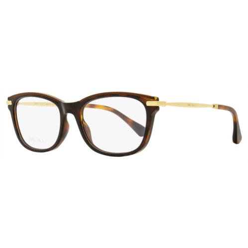 Jimmy Choo womens rectangular eyeglasses jc248 ocy havana/gold 53mm