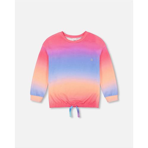 Deux par Deux athletic french terry sweatshirt multicolor gradient