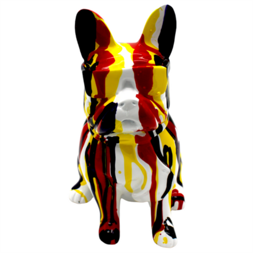 Interior Illusion Plus interior illusions plus red & yellow graffiti dog with glasses - 8 tall