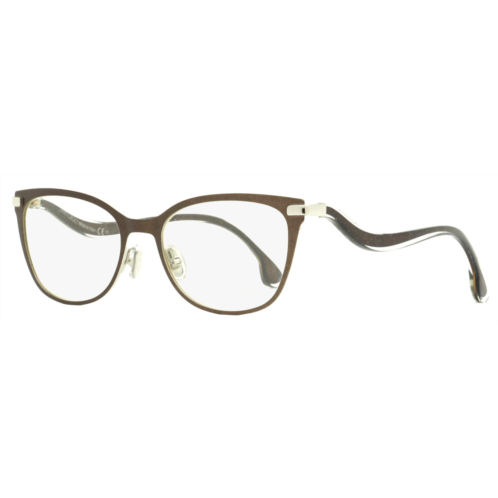 Jimmy Choo womens oval eyeglasses jc256 12r brown/bronze glitter 51mm