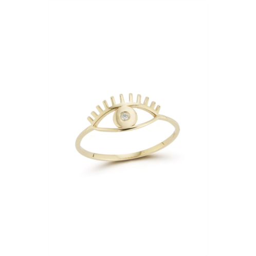 Ember Fine Jewelry 14k gold & diamond evil eye ring