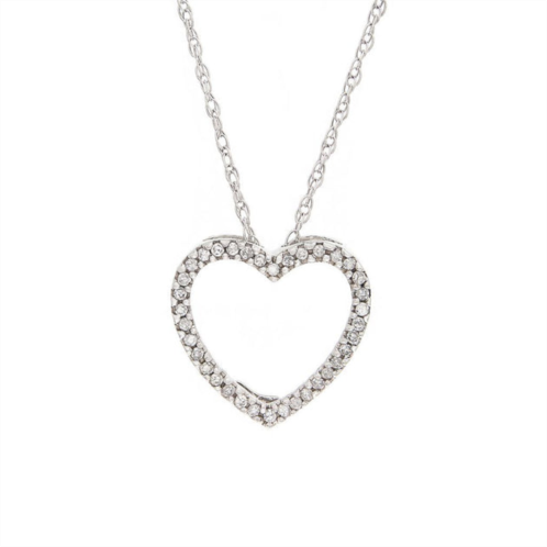 Monary small prong heart necklace (wg)