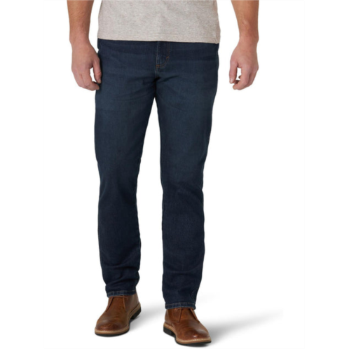 Wrangler mens regular fit mid rise tapered leg jeans