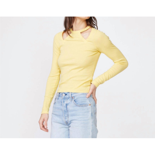 MONROW rib cut out top in sunny side