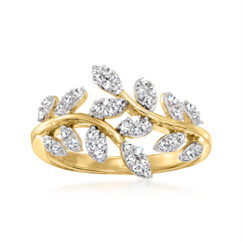 Ross-Simons diamond vine ring in 18kt gold over sterling