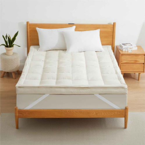 Puredown peace nest 3 ultra plush feather bed mattress topper king queen full twin pillow top