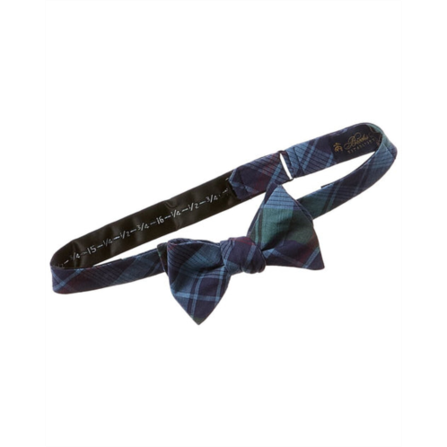 Brooks Brothers dark blue madras bow tie