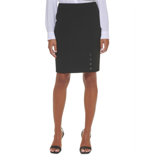 Calvin Klein womens snap detail knee length midi skirt
