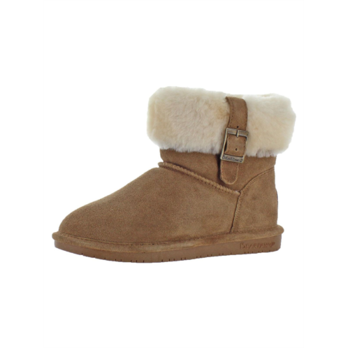 Bearpaw abby womens suede sheepskin lined ankle boots