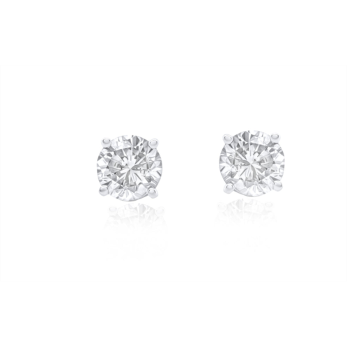 Diana M. 14kt white gold diamond stud earrings containing 1.00 cts tw