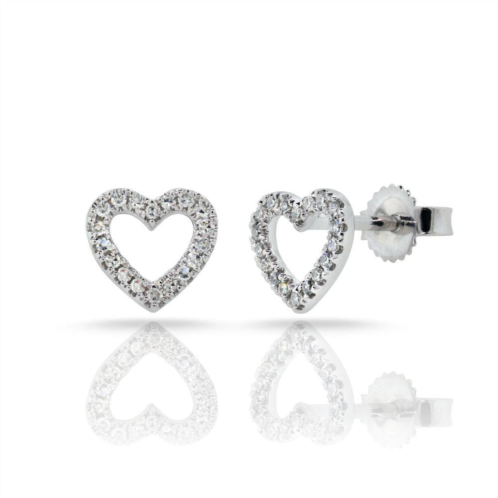 Sabrina Designs 14k gold & diamond heart stud earrings