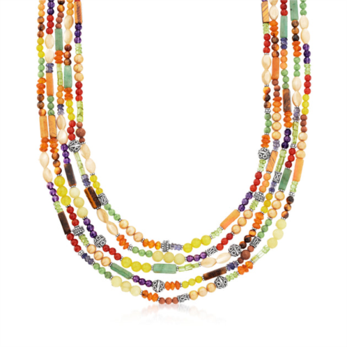 Ross-Simons multi-gemstone bead multi-strand necklace in sterling silver