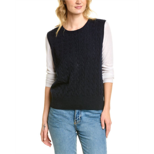 ALEX MILL cable knit wool & alpaca-blend sweater vest