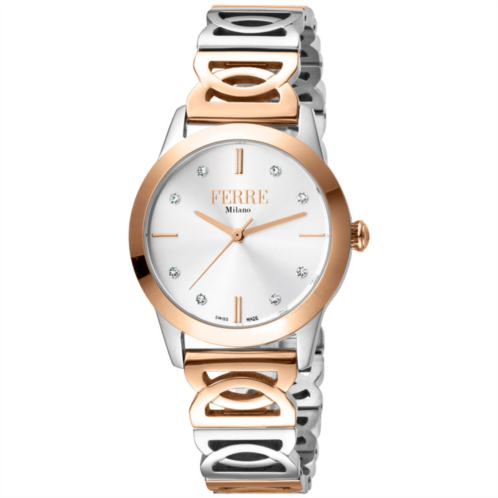 Ferre Milano womens white dial watch