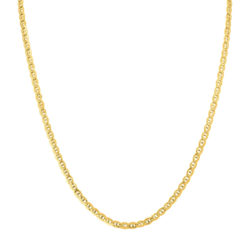 Monary 14k yellow gold filled 3.2mm mariner link chain with lobster clasp - 18 inch