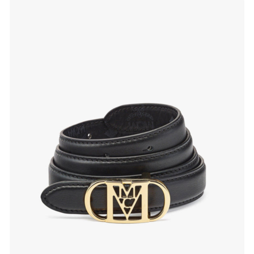 MCM mode travia sliding buckle reversible belt in embossed leather