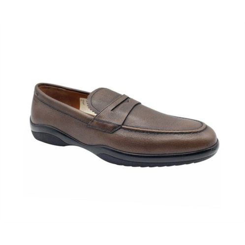 Bally mens micson leather slip on loafer dress shoes