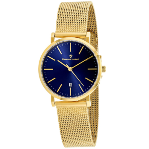 Christian Van Sant womens blue dial watch