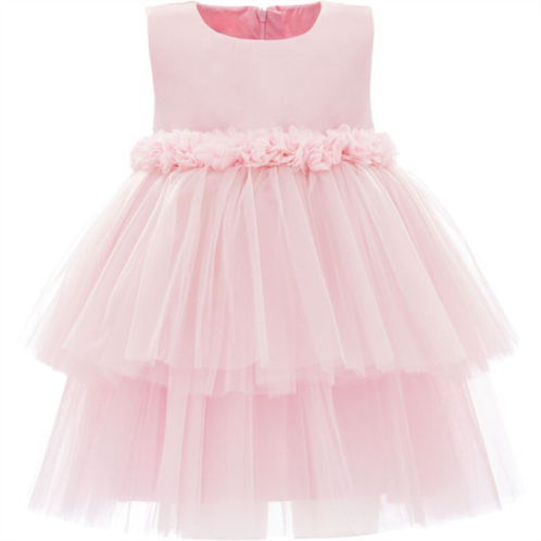 Mimi Tutu pink floral belt tulle dress
