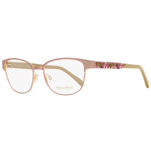 Emilio Pucci womens oval eyeglasses ep5016 074 pink/powder pink 53mm