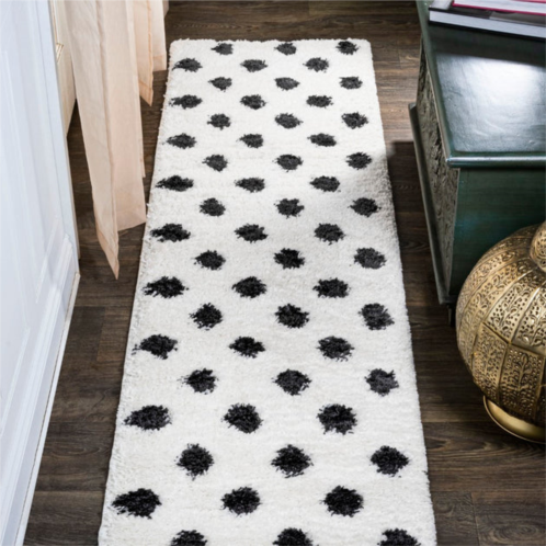 JONATHAN Y pere modern charcoal dot shag area rug