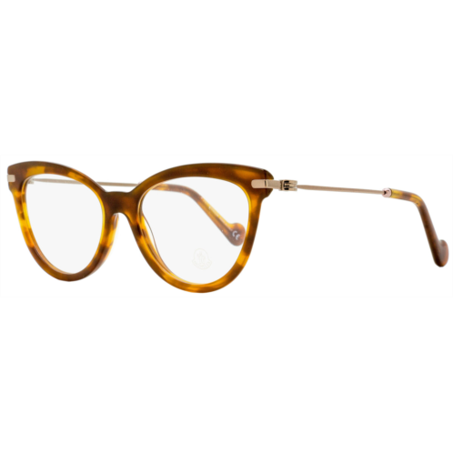 Moncler womens eyeglasses ml5018 053 blonde havana/bronze 53mm