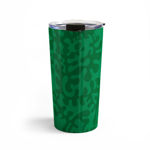 Deny Designs camilla foss shapes green travel mug