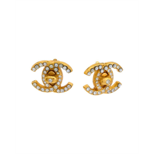 Chanel turn lock coco mark gp earrings (authentic pre-owned)