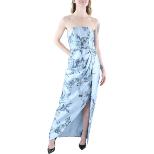 Kay Unger New York womens floral strapless evening dress