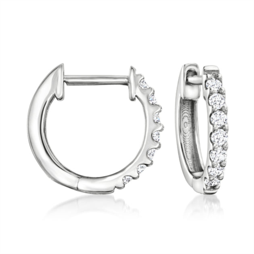 Ross-Simons lab-grown diamond hoop earrings in sterling silver