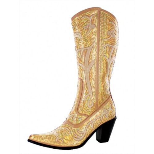Helen tall sequin boots in gold