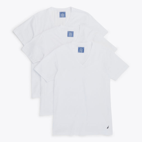 Nautica mens v-neck t-shirts, 3-pack