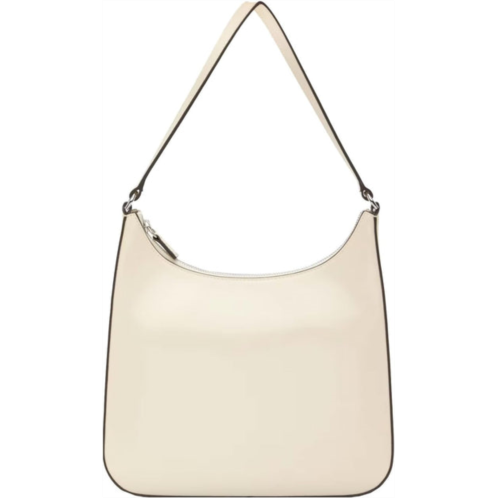 Staud womens cream leather alec shoulder handbag