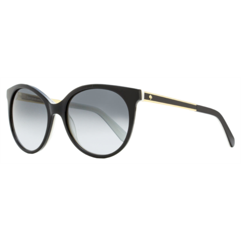 Kate Spade womens oval sunglasses amaya/s s0tf8 black/gold/white 53mm