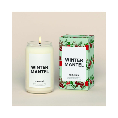 Homesick winter mantel candle