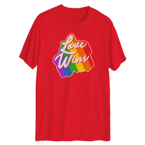 Jem Collective love wins mens cotton crewneck graphic t-shirt