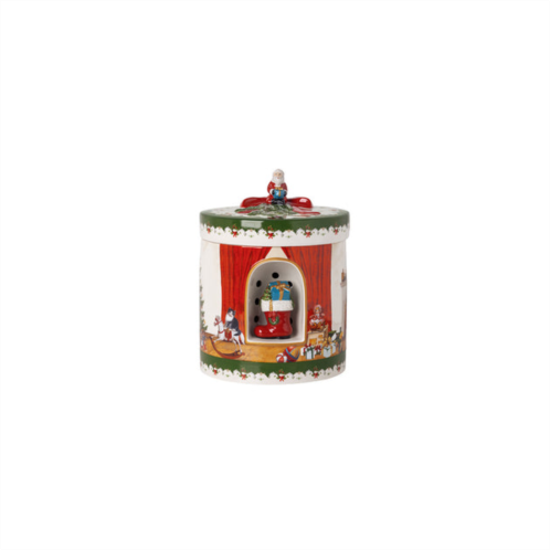 Villeroy & Boch christmas toys lg round gift box : santa brings gifts (silent night)