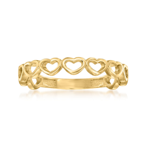 Ross-Simons 14kt yellow gold cut-out heart ring