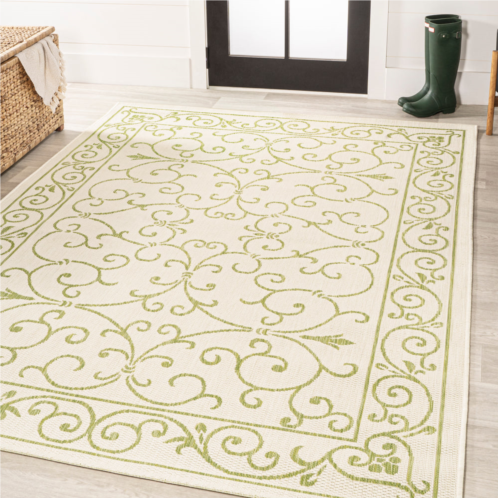 JONATHAN Y charleston vintage filigree textured weave indoor/outdoor area rug