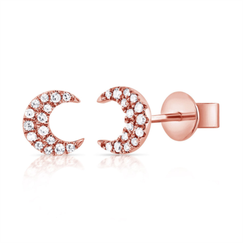 Sabrina Designs 14k gold & diamond moon stud earrings